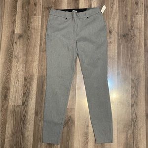 Maurice gray pull on dress pants skinny leg NWT long length